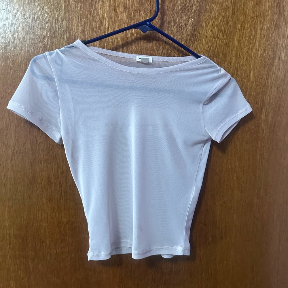 Garage Light Pink Sheer Blouse